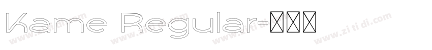 Kame Regular字体转换